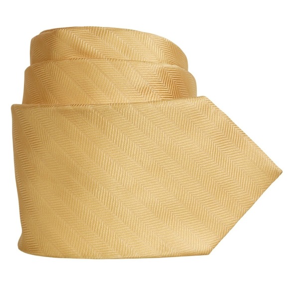 Thomas Pink Other - Thomas Pink Men's 100% Silk Necktie England‎ Designer Yellow Gold Herringbone